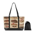 thumbnail image 7 of FORMRS Canvas Laptop Tote Bag for Women with 15.6" Computer Compartments Shoulder Handbag, Brown Cakes, 7 of 7