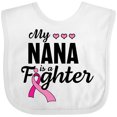 thumbnail image 3 of Inktastic Breast Cancer Awareness My Nana is a Fighter Boys or Girls Baby Bib, 3 of 4
