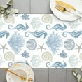 thumbnail image 3 of SUNOLIFE Beach Theme Table Runner Ocean Nautical Coastal Kitchen Dining Table Decoration for Home Party 13 x 120 Inches, 3 of 4