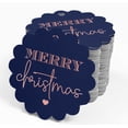 thumbnail image 4 of Inkdotpot Merry Christmas Bottle Tag Real Rose Gold Foil Favor Hang Tags 50 Pack, 4 of 7