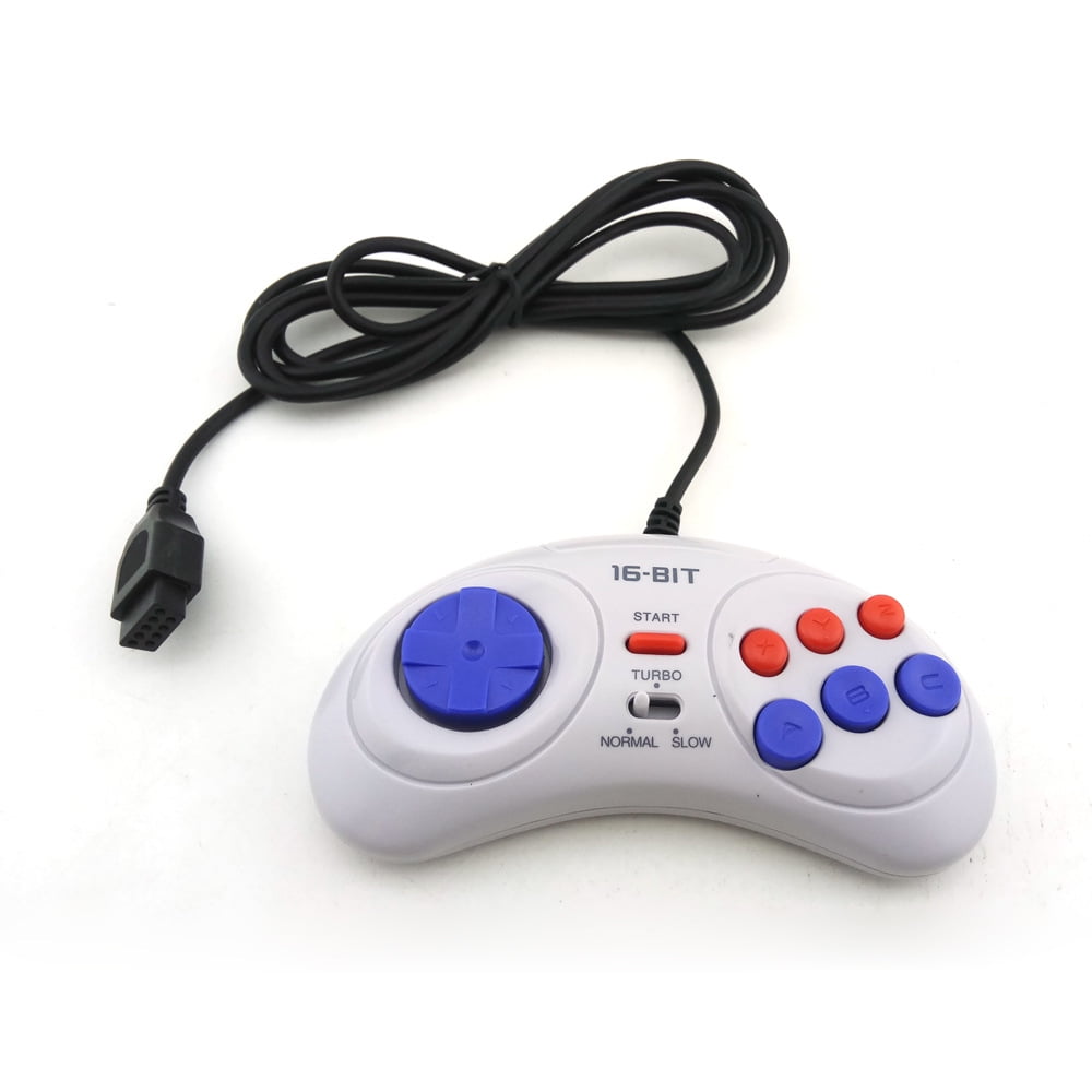 Manette USB forme MEGADRIVE 6 boutons pour PC/MAC