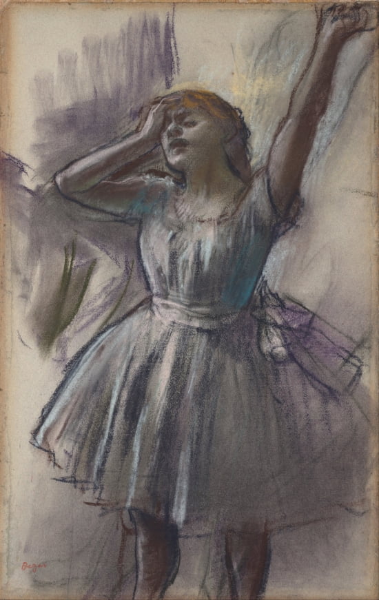 Dancer Stretching Canvas Art - Edgar Degas (18 x 24)