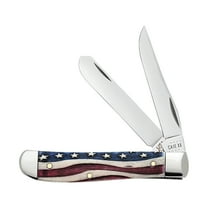 Case XX Knives Mini Trapper Red Barn Star Spangled Bone Stainless Pocket Knife