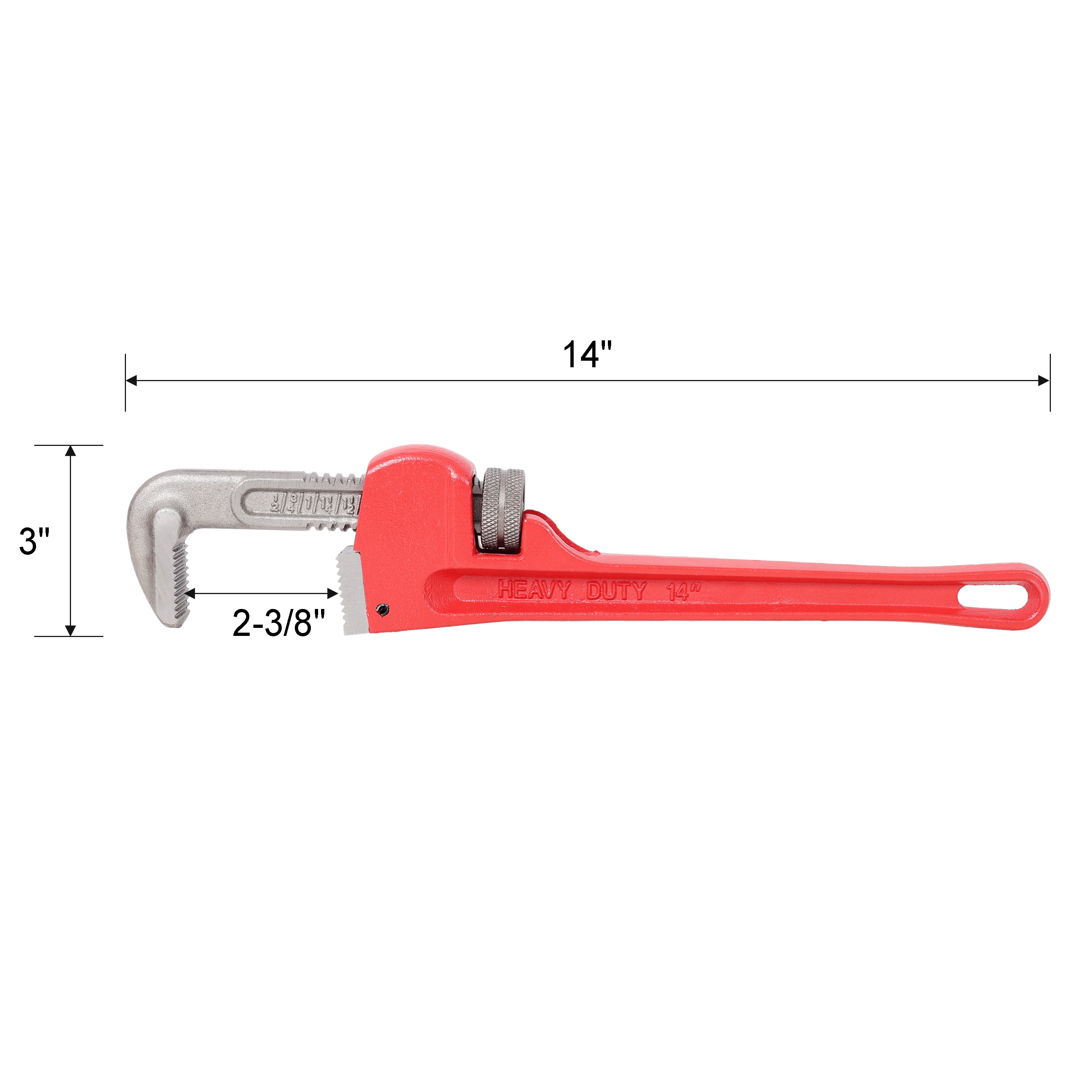 3Pcs Heavy Duty Pipe Wrench Set 14/18/24-inch Adjustable Alloy Steel Plumbing Tools