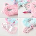 thumbnail image 3 of Unicorn Soft Plush Sleeping Eye Mask Shade Eye Mask Children's Eye Mask 2 Pcs, 3 of 5