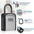 thumbnail image 4 of Key Box, Key Box With [] [with Extraíble] Portable Mini Se Key Box Reseteable para uso en exteriores y en interiores (gr, 4 of 5