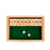 Takeoutsome Shut The Box Wooden Mathematic Traditional Pub Board Dice Game Travel 4 Players