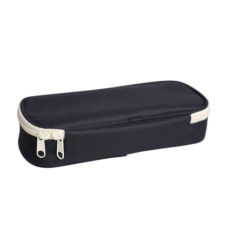 Oxodoi Large Capacity Pencil Case, Student Pencil Pouch Storage Bag with Zipper for School Office, Black