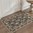 thumbnail image 4 of GENIMO 2' x 6' Runner Rug, Machine Washable Non Slip Low Pile Hallway Runner Rug for Kitchen Laundry Room, Romantic Floral, Dusty Charcoal, 4 of 6