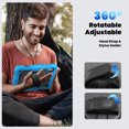 thumbnail image 6 of Case for Lenovo Tab M9 9.0 Inch 2023 Released TB-310FU with Screen Protector, 360 Degree Rotating Kickstand Hand Strap Heavy Duty Shockproof Cover with Shoulder Strap, Sky Blue, 6 of 7