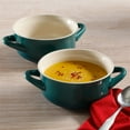 thumbnail image 5 of Crock-Pot 30oz Artisan Stoneware Soup Bowl w/ Handles, 2 Pack, Teal Gradient, 5 of 5