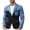 Black, variant on Men's Color Block Denim Patchwork Blazer Casual Sport Golf Coat Notched Lapel Two Button Slim Fit Blazer Jacket