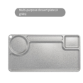 thumbnail image 1 of Plateau Vintage en Acier Inoxydable pour Boissons, Thé, Dessert, 4 Compartiments, 1 of 5