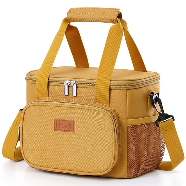 Lonchera Lifewit, tamaño mediano, aislante, 8,5 L, color marrón, 12 latas
