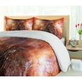 thumbnail image 5 of Ambesonne Nebula Duvet Cover Set, Gas Cloud in Deep Space, King, Burnt Orange Black, 5 of 6