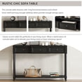 thumbnail image 5 of Console Table 52in Sofa Table With 3 Drawers Long Shelf Rustic Solid Wood Home Furniture For Entryway Living Room Foyer, 5 of 9