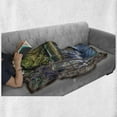 thumbnail image 6 of Waterfall Soft Flannel Fleece Blanket, Wide Waterfall Deep down in the Forest Seen from a City Window Epic Surreal Print, Cozy Plush for Indoor and Outdoor Use, 70" x 90", Multicolor, by Ambesonne, 6 of 6