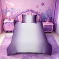 thumbnail image 2 of meiyoeat purple White Gradient Twin Duvet Cover,Modern Minimalist Geometric Lines Twin Bedding,Reversible,2 Pieces,1 Duvet Cover and 1 Pillowcase, 2 of 6