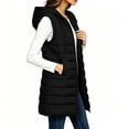 thumbnail image 2 of Yutgune Women's Long Hooded Puffer Vest Zip Up Sleeveless Jacket with Pockets Fall Winter, 2 of 7