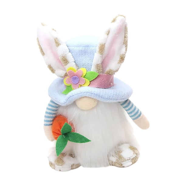 Decoraciones de Pascua, adornos de Pascua, regalos de Pascua, lindo conejito sin rostro, muñeco de tela, adorno de marioneta, muñecas de Pascua