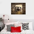thumbnail image 4 of Farmhouse Animals in Window Wall Art Farmhouse Animals Landscape Picture Country Painting for Bathroom Bedroom Office Framed Artwork, 4 of 4