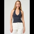 thumbnail image 4 of Tops Halter para Mujer, de Verano, con Escote en V Profundo, Sin Mangas, Color Negro, para Salir, Ropa Y2K Negro M, 4 of 9