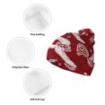 thumbnail image 3 of Yiaed Christmas Holiday Pinecone Print Winter Beanie for Men Women, Fleece Lined Beanie Soft Warm Knit Hat Ski Stocking Cuffed Ca, 3 of 6
