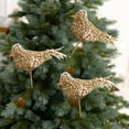 thumbnail image 4 of Plastic Decorations, Glue Powder Birds Clip Branch Openwork Powder-Dusted Christmas Tree Decoration Hanging Ornament, 4 of 6
