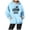Light Blue, variant on Wang6 Letter Pirnted Hoodies for Womens Plus Size"Class of 2026"Printed Hooded Sweatshirts Trendy Drawstrings Long Sleeve V Neck Loose Fit Tops with Pockets Red XL