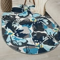 thumbnail image 6 of World Rug Gallery Modern Floral Non-Slip (Non-skid) Area Rug - Gray 5'x6'6" Oval, 6 of 8