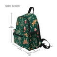 thumbnail image 3 of FORMRS School Backpack with Front Zippered Pocket 12" Student Travel Daypack, Green Christmas Gingerbread, 3 of 6