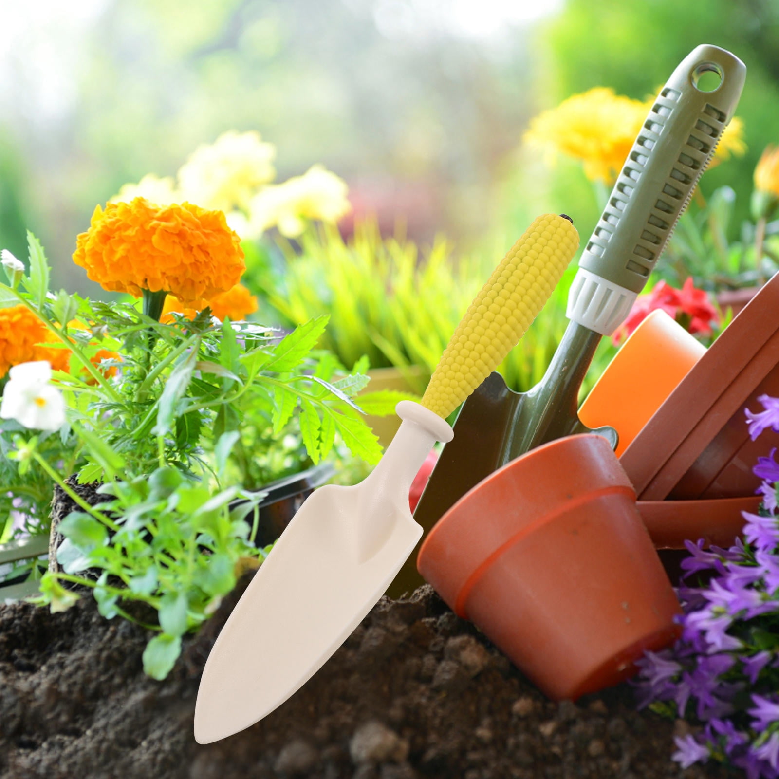 ibasenice Gardening Tool Set with Soil Digging Shovel and Rake Assorted Colors for Easy Garden Maintenance