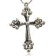 thumbnail image 2 of Alloy Rhinestone Big Pendants Latin Cross Clenchee 73x51x5mm Hole: 3mm Antique Silver Colorful, 2 of 3