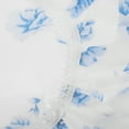 thumbnail image 5 of Unique Bargains 3 Pcs Flower Single Layer Shower Cap for Bathroom White Blue PEVA, 5 of 6