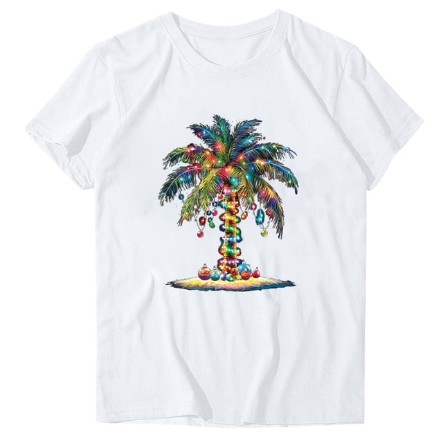 Blusas de Manga Corta para las Mujeres Divertida Impresión Cuello Redondo Camiseta Vintage, Blusas de Primavera para las Mujeres