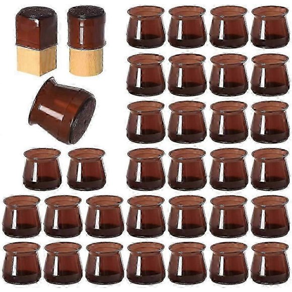 16pcs Silicone Chair Leg Floor Protectors, Stool Leg Protective Caps