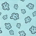 thumbnail image 1 of Ahgly Company Machine Washable Indoor Square Transitional Electric Blue Area Rugs, 4' Square, 1 of 7