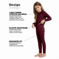 thumbnail image 3 of Kids 100% Merino Wool Base Layer Set Unisex Thermal Underwear Sets for Girls and Boys, 3 of 6