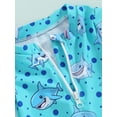 thumbnail image 5 of Bagilaanoe Toddler Baby Boys One-Piece Swimsuit Print Short Sleeve Zipper Rashguard Swimwear 3M 6M 12M 2T 3T Kids Jumpsuit Bathing Suit, 5 of 8