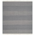 thumbnail image 3 of SAFAVIEH Montauk Karlene Geometric Striped Cotton Area Rug, Ivory/Navy, 6' x 6' Round, 3 of 7