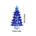 thumbnail image 3 of Kbndieu Mini Christmas Tree Glass Winter Figurine Ornament 2.5in Small Glass Tree Miniature Decoration Craft for Xmas Tabletop Centerpiece Christmas Gifts (Blue) Christmas Decorations Clearance, 3 of 6
