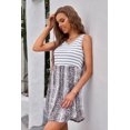 thumbnail image 2 of ABPHQTO Vestido de tirantes de pitón a rayas con bolsillos para mujer, 2 of 5