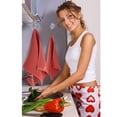 thumbnail image 3 of PiccoCasa Cotton Waffle Weave Kitchen Dish Hand Towels Set 8PCS Brick Red, 3 of 7