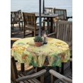 thumbnail image 2 of Outdoor Tablecloth with Umbrella Hole Zipper Easter Bunny Round Tablecloth 54" Waterproof Table Cloth Yellow Rabbit Spring Flowers Leaves Rustic Plants Patio Table Cover Tablecloths for Picnic, 2 of 8
