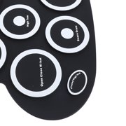NFTIGB Electronic Roll Up Drum Pad Set Rechargeable Built In Speaker Silicone Electric Practice Drum with Double Pedal (17.72 inches / 45 cm)