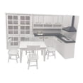thumbnail image 2 of Muebles Hechos para 1:12, de Comedor, Silla, , Armario, Papelera de con Decoración de Alfombra, Esce, 2 of 9