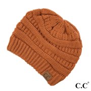 C.C Solid Ribbed Beanie "The Original" Beanie, Rust