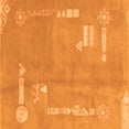 thumbnail image 1 of Ahgly Company Indoor Square Abstract Orange Modern Area Rugs, 4' Square, 1 of 4