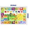 thumbnail image 6 of Noahas Kids Play Rug Alphabet Educational Area Rug, Soft Animal Learning Area Rug for Kids Room Bedroom Playroom, Green and Yellow, 5x7 Feet, 6 of 8