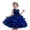 E283-Dark Blue, variant on hengsof Girls Fashion Solid 3D Floral Bow Sleeveless Round Neck Mesh Dress for Wedding Party 3-10 Years Flower Girl Formal Gown